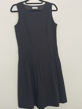 Calvin Klein Dress Women Black Pleated Fit Flare Knee Size 6 See Description