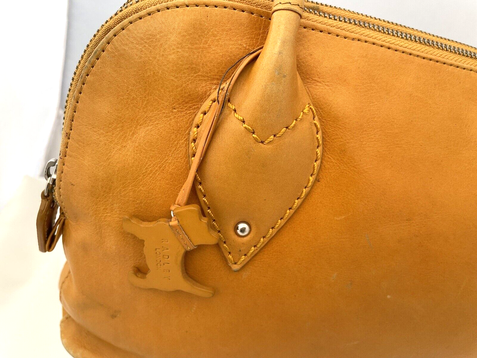 Radley Mustard Yellow Soft Leather Handbag Two Handle Bag eBay