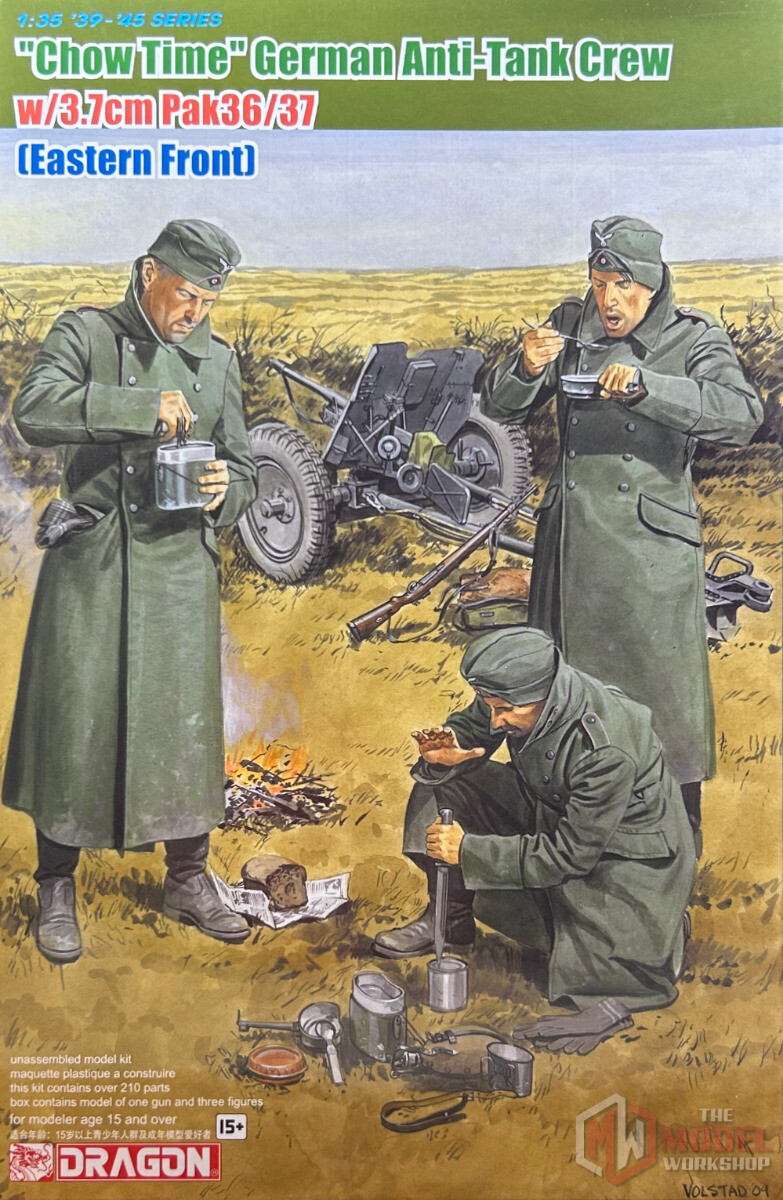 Dragon 1/35 ""Chow Time"" German Anti-Tank Crew W/3.7cm PaK 35/36 ""Eatern Front...