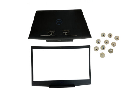 New Dell G3 15-3590 Black Front Bezel+LCD Back Cover&Screws+Hinges 0747KP 7MD2F