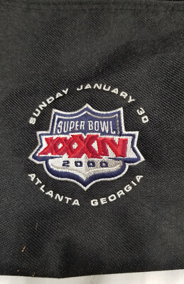 NFL Super Bowl XXXIV 2000 black duffle bag Creative Enterprises 34 