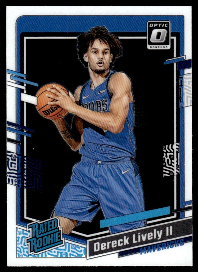 2023-24 Donruss Optic Basketball Card Dereck Lively II RC Dallas Mavericks #245