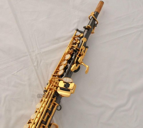 TaiShan Soprano Saxophone Black Nickel Sax High F# Italian pad - Picture 8 of 11