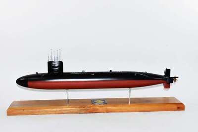 USS Sunfish (SSN-649) Sturgeon Class Submarine, US Navy, Scale Model, Mahogany