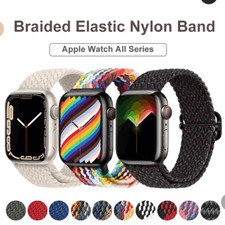 Braided Nylon Loop Band Strap For Apple Watch iWatch Series 9 8 7 6 SE 5 4 3 2 1