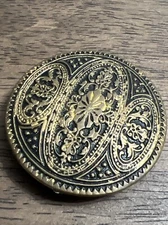 Vintage Brevette SGDG France Gold Tone Scarf Clip Art Nouveau