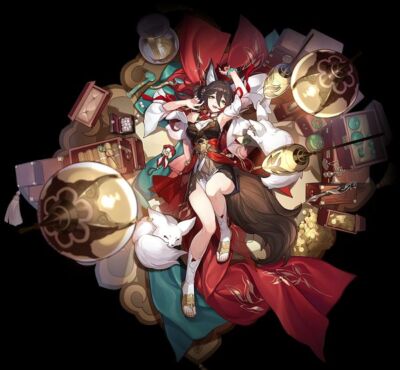 Anime tingyun fox hoyoverse honkai star rail official Stitched Gaming Mat Desk