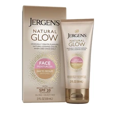 Natural Glow Face Self Tanner Body Lotion with SPF 20, Fair to Medium Skin Tone,