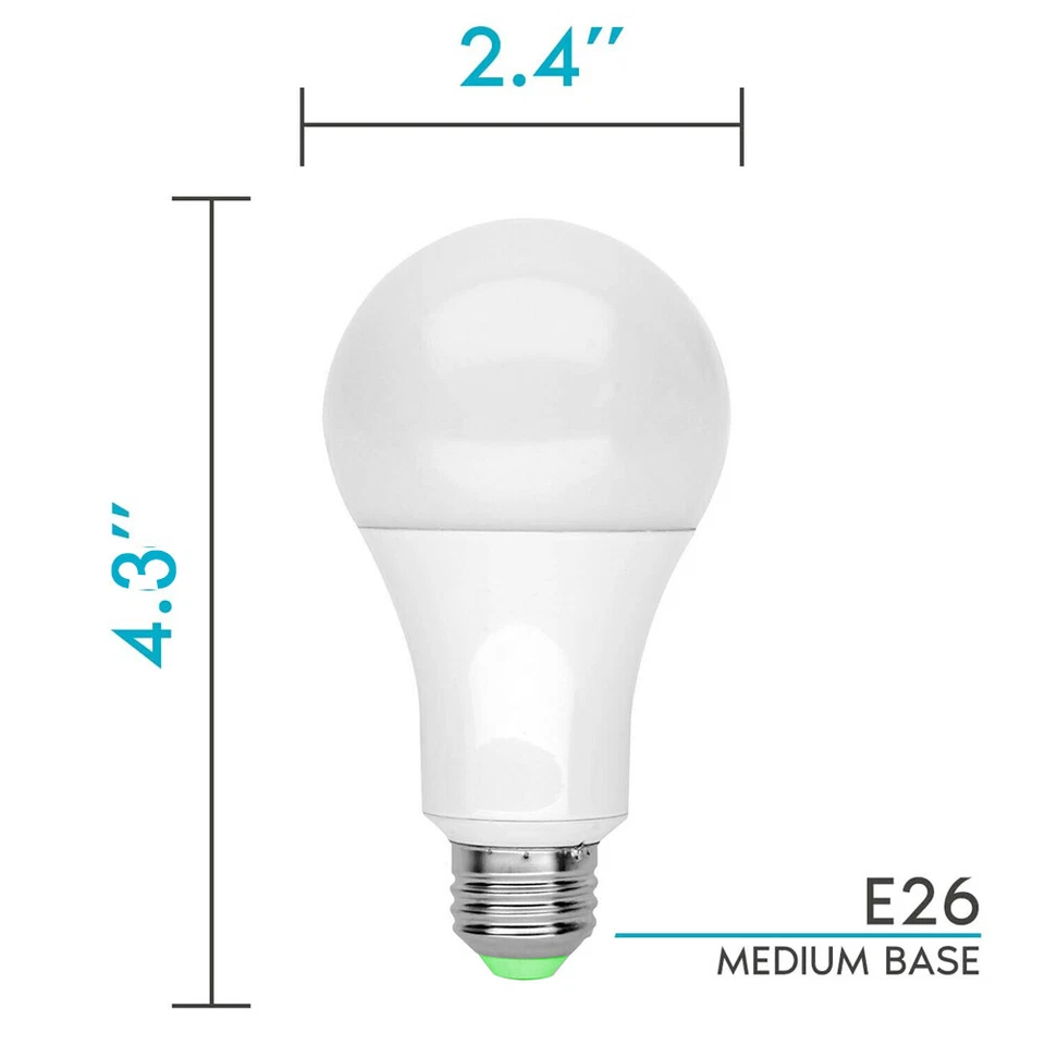 16X LED Light Bulbs Replacement 100W Eq/15W Daylight E26 6500K Home Bedroom Lamp - Image 3 of 4