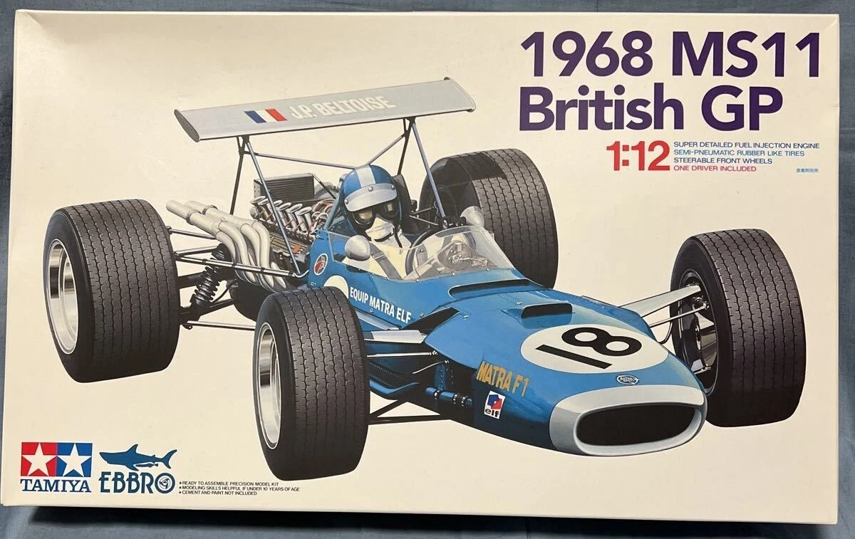 EBBRO TAMIYA 1/12 1968 Matra MS11 BRITISH GP #18 Car Kit Formula-1