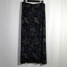 VTG Briggs Womens Y2K Floral Button Maxi Skirt Size L Fairy Grunge Whimsigoth