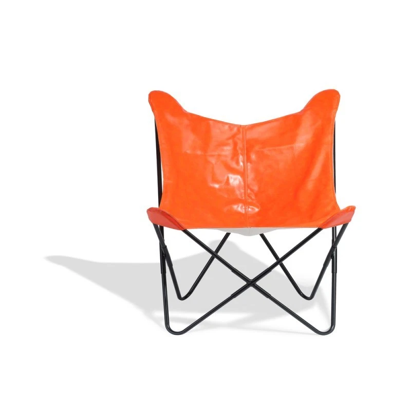 Fauteuil papillon tissu orange interieur exterieur - Photo 2/3