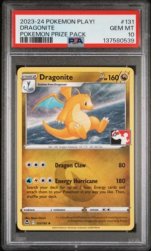 2023-2024 POKEMON PLAY! POKEMON PRIZE PACK #131 DRAGONITE PSA 10