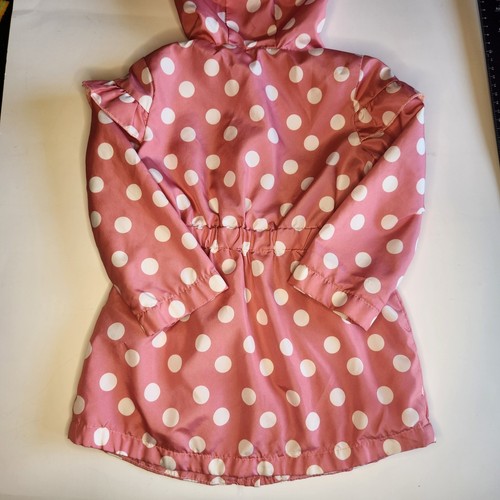 Impermeabile Disney Junior Minnie bambina 2T rosa panna a pois orecchie di topo - Foto 4 di 10