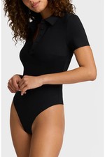 NEW, Commando Polo Scuba Knit Bodysuit in Bla...