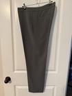 New Women Size 14 ANNE KLEIN Straight Leg Bi-Stretch Crepe Dress Pants Gray — photo 1