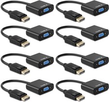 Display Port to VGA Adapter8 Pack Gold-Plated DisplayPort DP to VGA Converter...