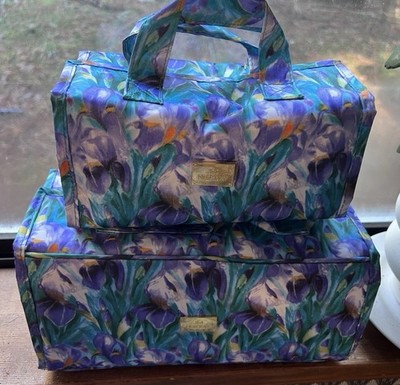 80s Golden Girls-Style Cosmetic Miami Resort Vintage JM NY 2 Pc Roll Up