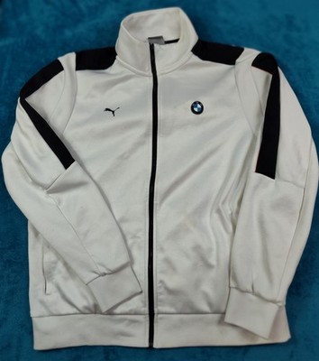 PUMA BMW Motorsport MMS T7 White Full Zip Track Jacket Men's Size XL