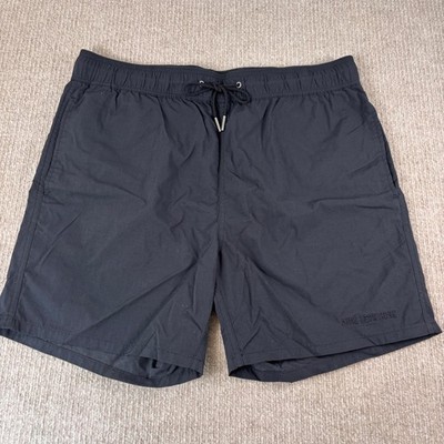 Aime Leon Dore Black Nylon Embriored Logo Shorts Men's Size Large EUC