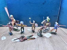 Elastolin Lineol: Native American Warriors. 70mm Scale. Pre War