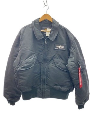ALPHA Industries Flight Jacket Nylon Black TA0233-8001 Used