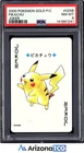 Pokemon 2000 Pikachu Joker 025B Gold Playing Cards Japanese PSA 8