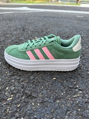 Adidas VL Court Bold Sportswear Sneakers Shoes Green White IH0365 Women's
