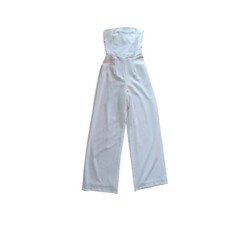 Wild Fable Strapless Jumpsuit Women XS White Minimalist Clean Girl Wide Leg Airy