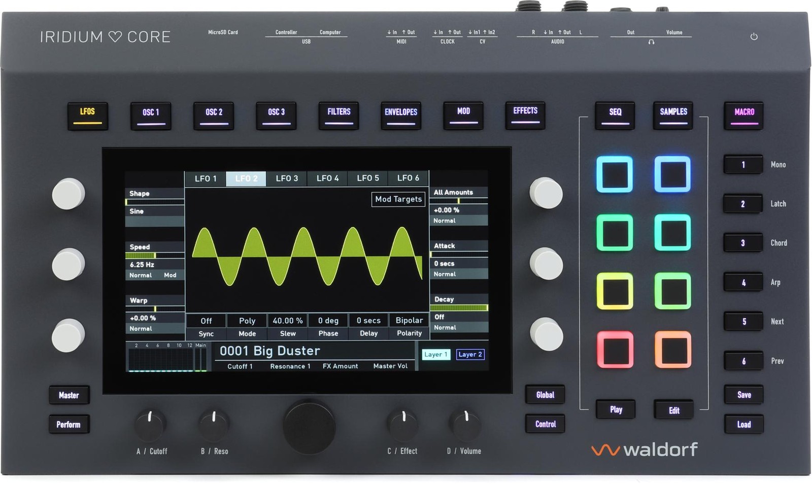 Настольный полифонический синтезатор Waldorf Iridium Core