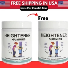 New Heightener Gummies - Natural Height Growth Supplement for Kids, Teens 2 Pack