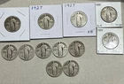 Standing Liberty Quarters Silver Lot of 12 $3 FV