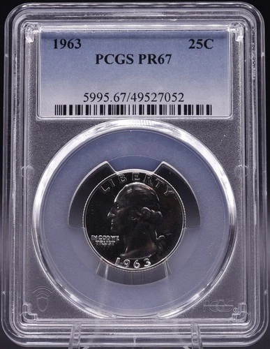 1963 Washington Quarter PCGS PR67 Proof Silver 90%