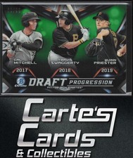 Mitchell Swaggerty 2019 Bowman Chrome Draft DPR-PIT Progression Green 63/99