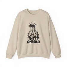 Sudadera WTF América Estatua de la Libertad Política Divertida Trump Nueva York