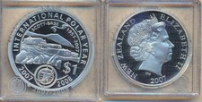 New Zealand: 2007 $1 0.84oz Silver Proof Scott Base International Polar Year 