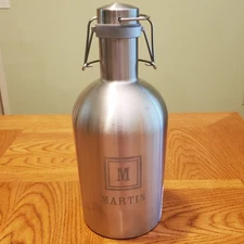 Shutterfly Beer Growler Single Wall Stainless Steel Flip Top 64 oz