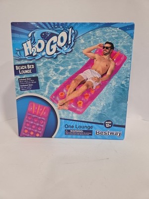 Bestway H2O GO! Beach Bed Lounge Inflatable Swimming Float Ages 12+ One Lounge