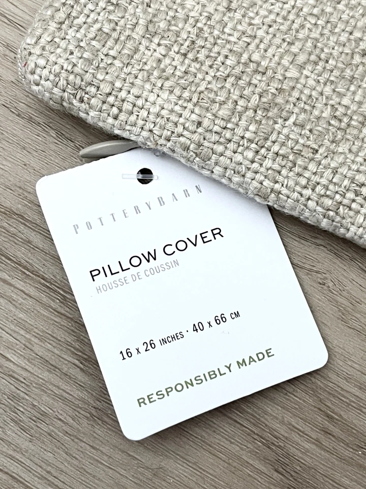 Pottery Barn Christmas LOVE Patchwork 2 LUMBAR Pillow COVERS 16”x 26” NWT - Image 4 of 4