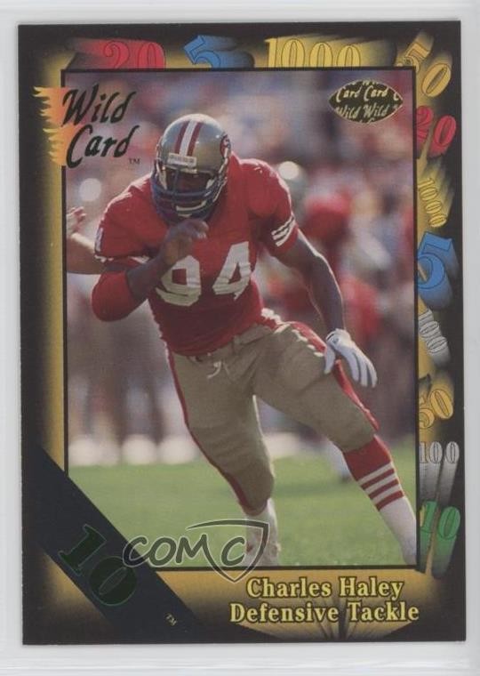 1991 Wild Card 10 Stripe Charles Haley #62 HOF 0ij6