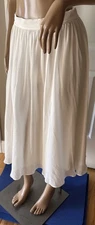 LILYSILK 100% Silk Maxi Skirt Pleated Side Zip Lined Women’s Size 6 White NWT