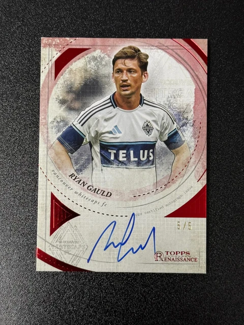 2025 Topps Renaissance MLS Ryan Gauld #RA-RG1 rot 5/5 Autogramm