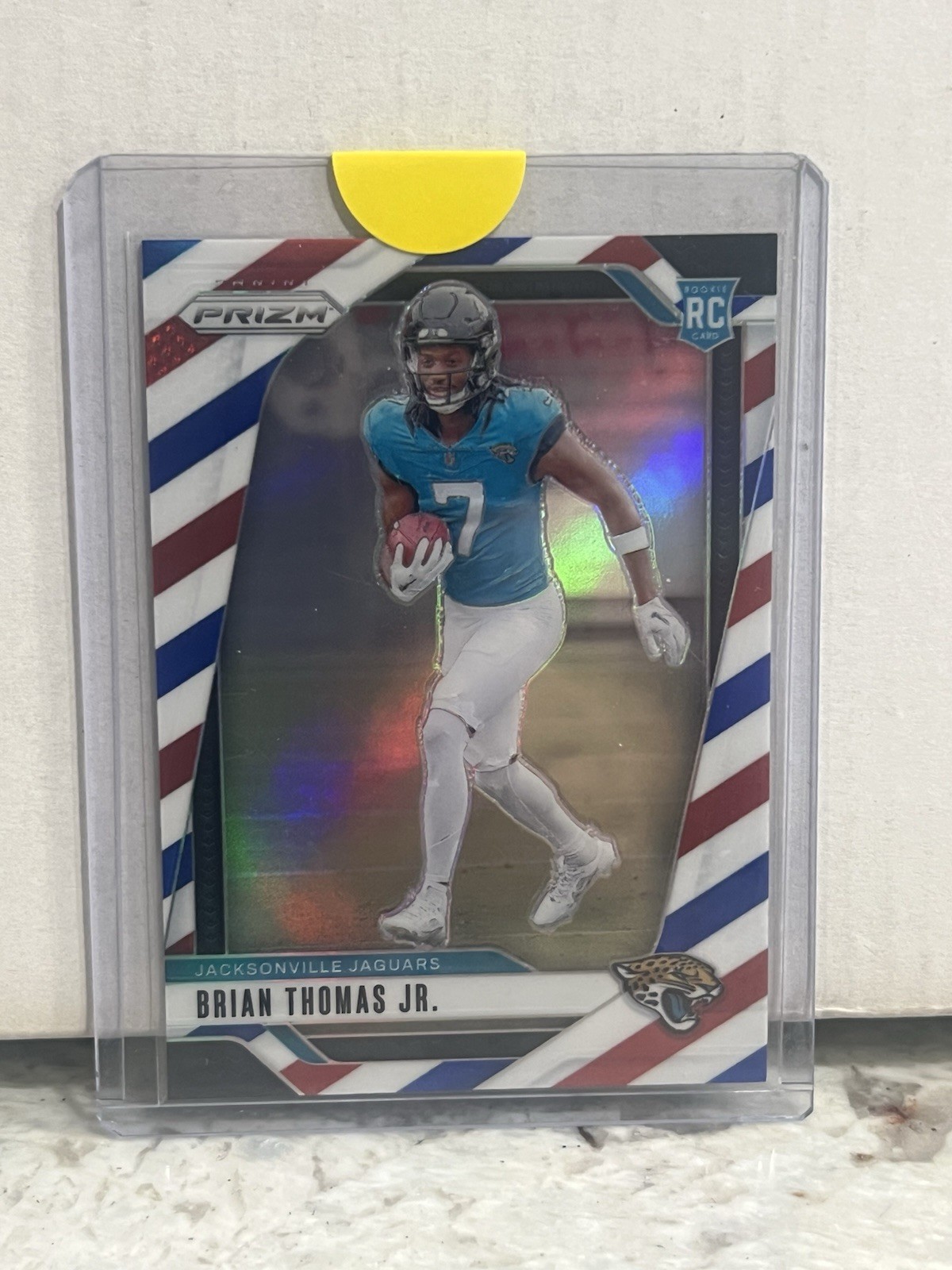 2024 Panini Prizm #314 Brian Thomas Jr. Red White & Blue Prizm Rookie