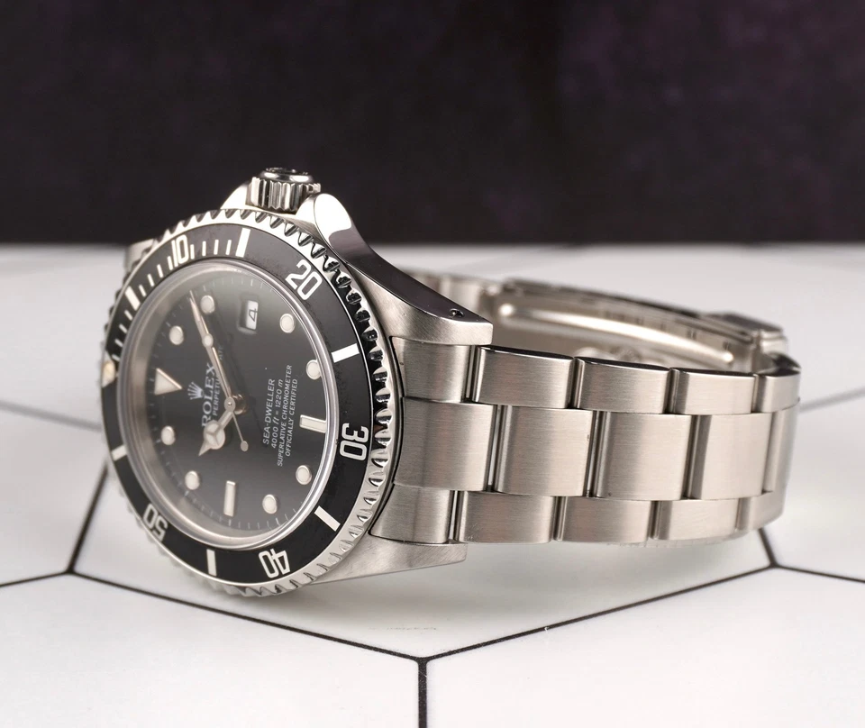 Rolex Sea-Dweller Date 40mm Black Dial Stainless Steel Oyster Watch Ref 16600 - Image 3 of 4