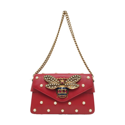 GUCCI Queen Margaret Handbags Leather Red Free Shipping | Duties Paid