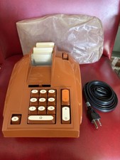 Vtg Retro Sears Roebuck 888.58801 Burnt Orange Paper Tape Adding Machine