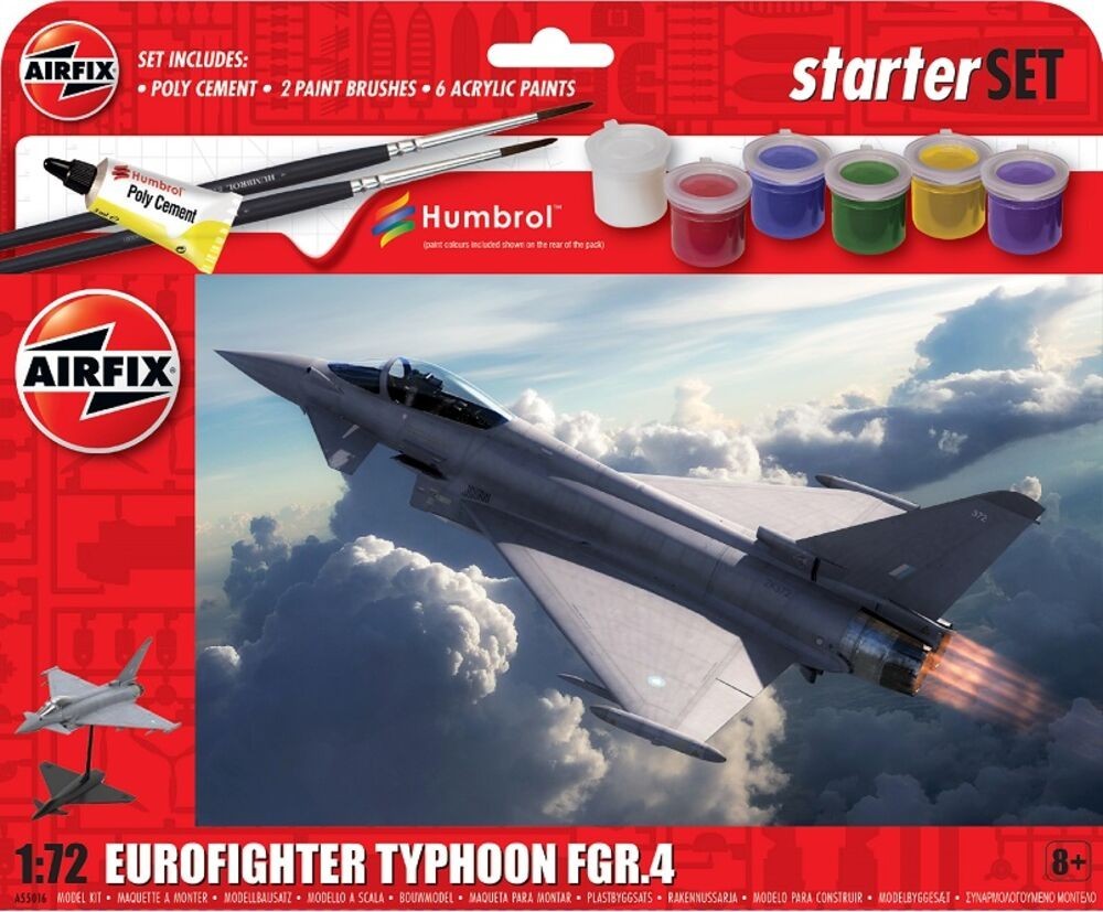 AIRFIX A55016 SET AVVIAMENTO MODELLO - EUROFIGHTER TYPHOON FGR.4 1/72