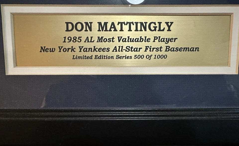 Don Mattingly NY Yankees Legend Shadow box AUTO Baseball G.O.A. #’d 500/1000 - Image 4 of 4