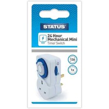 24 Hour Plug In Mechanical Timer Switch Analogue 3 Pin Adapter 3 Timer Variants