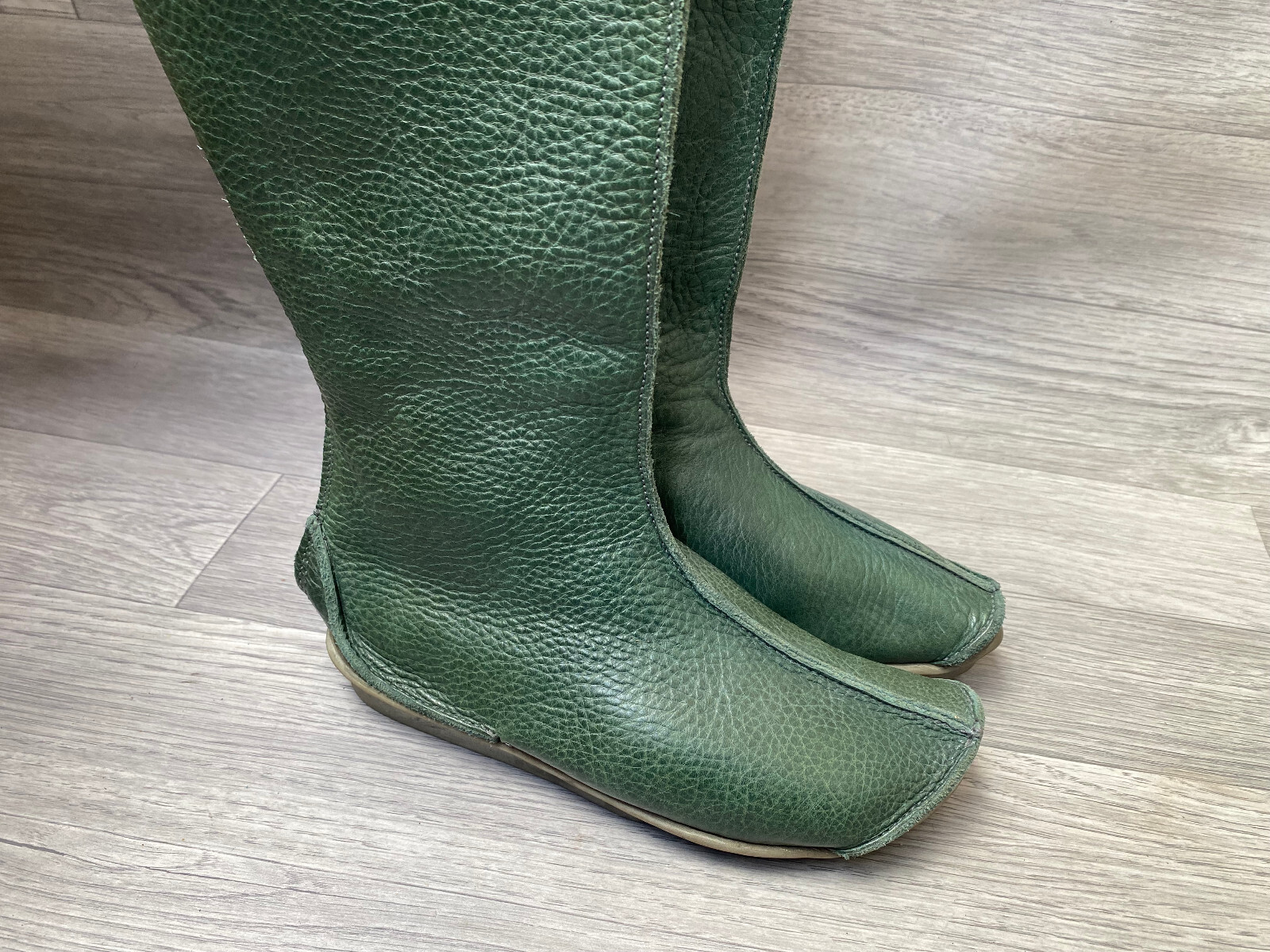 Trippen tall rding green learher   zip-up boots sz 36 US 5.5 image 9